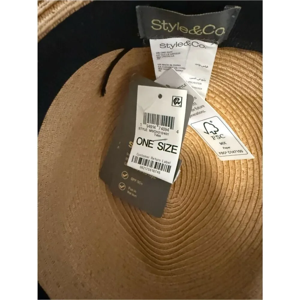Style and Co women’s sun hat SPF 50 NWT